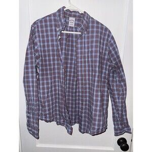 Brooks Brothers Mens M Plaid Long Sleeve Button Down Shirt
